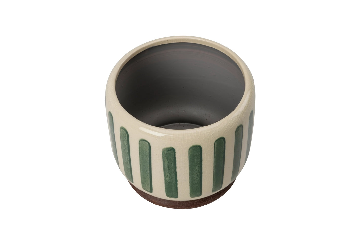 Indoor Pot 16cm Green Stripe
