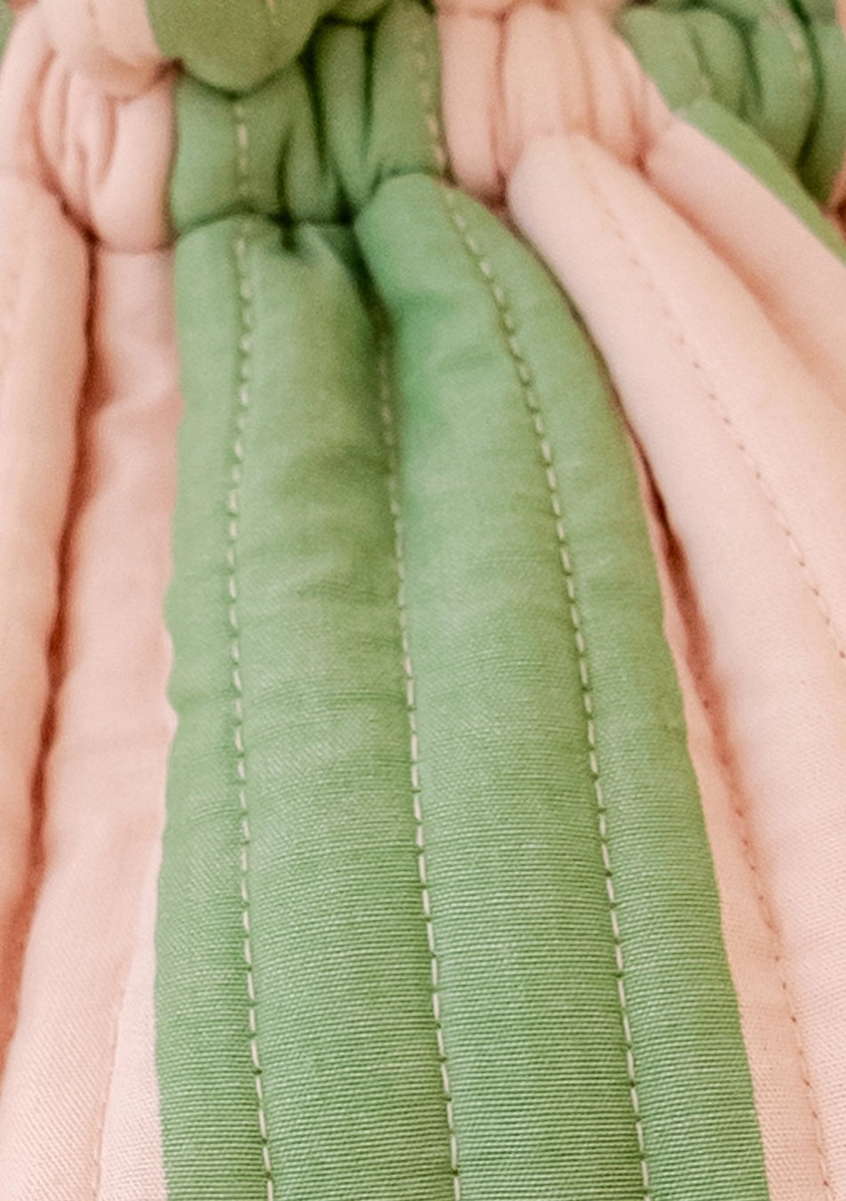 Cotton Wash Bag | Green Stripe