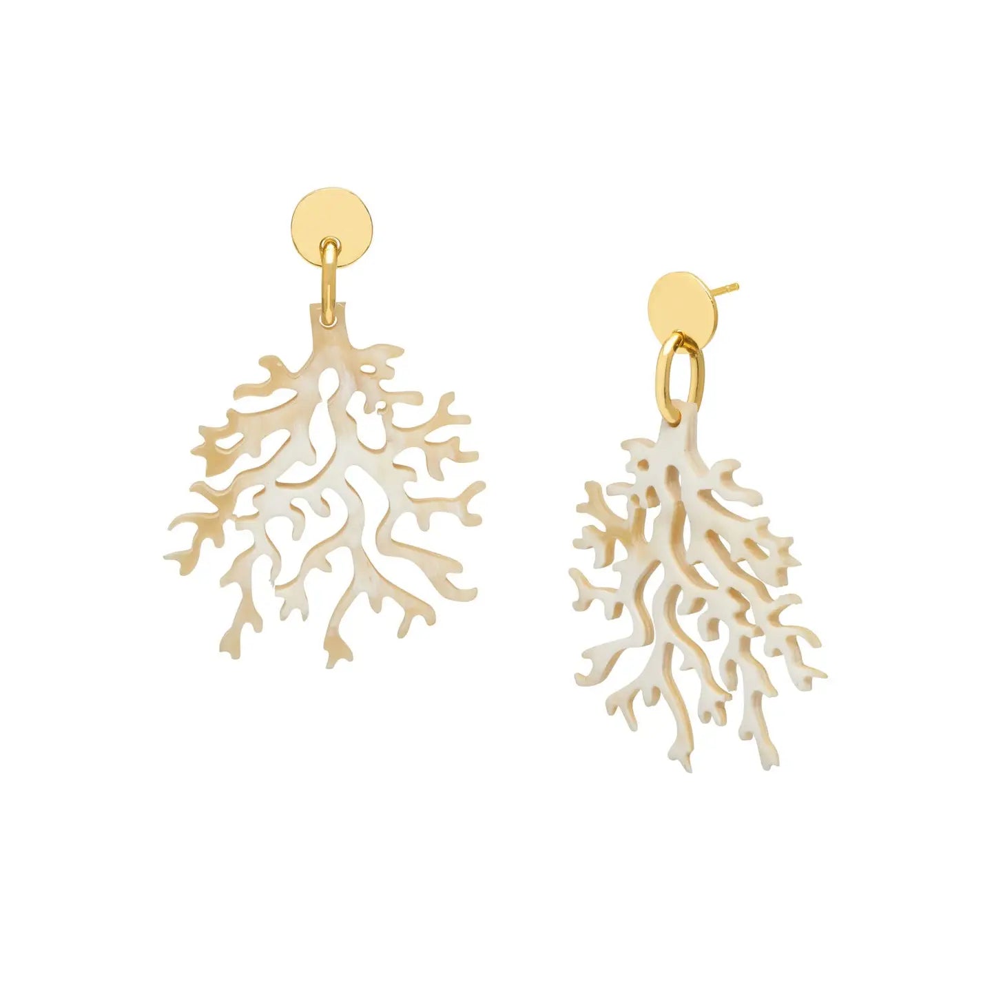 Gold White Summer Beach Women Earrings Bridal Jewellery