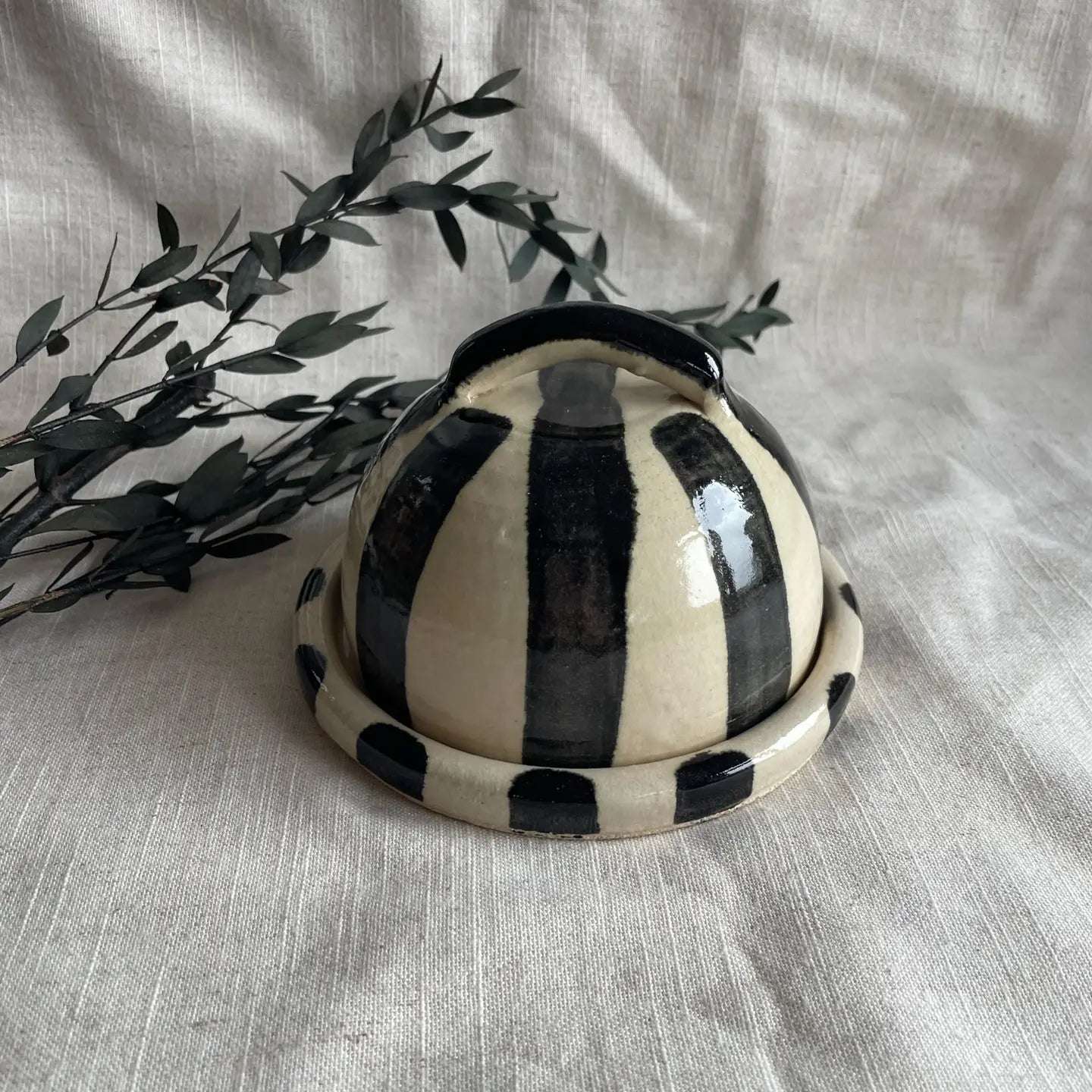 Stripe Butter Dish