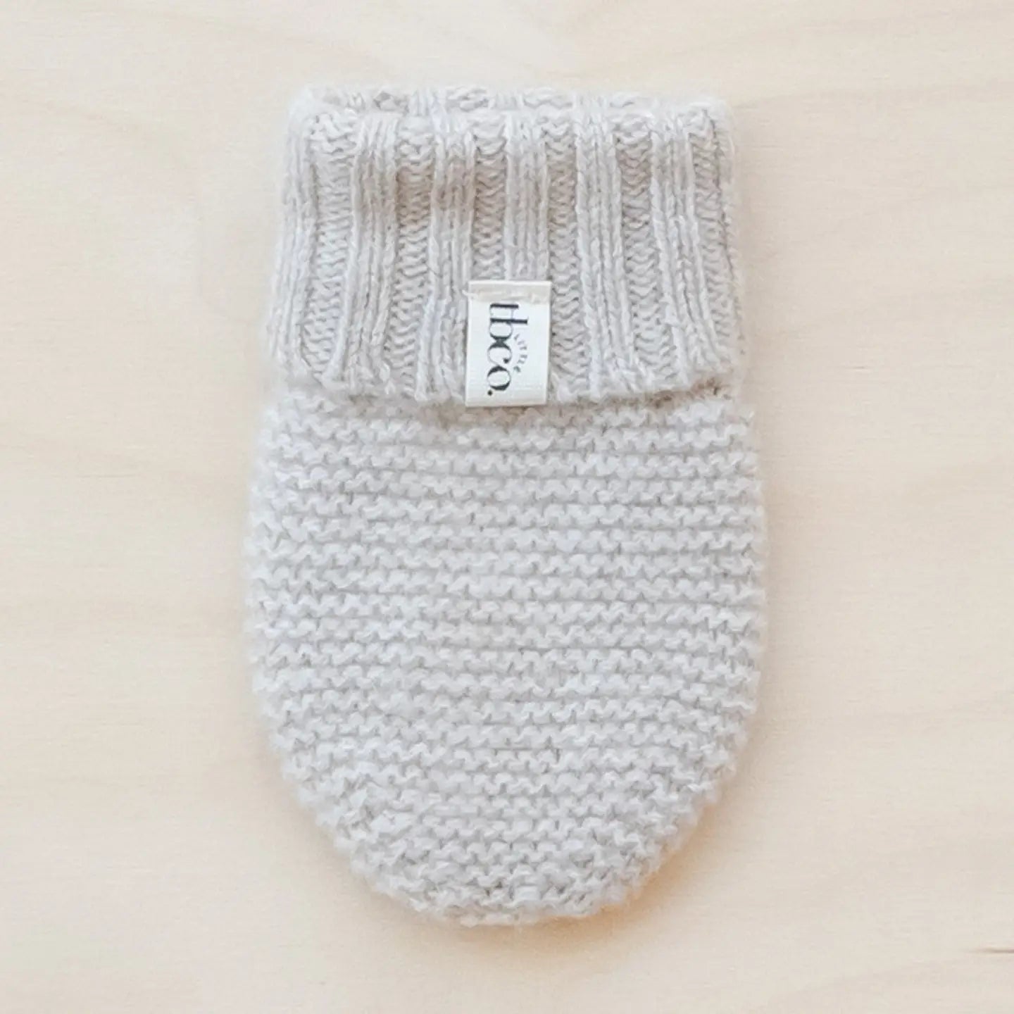 Merino Wool Baby Mittens in Oatmeal Melange
