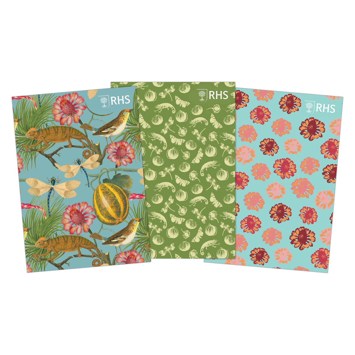 RHS A5 Sketchbooks, Pack of 3, Tropical, For Drawing
