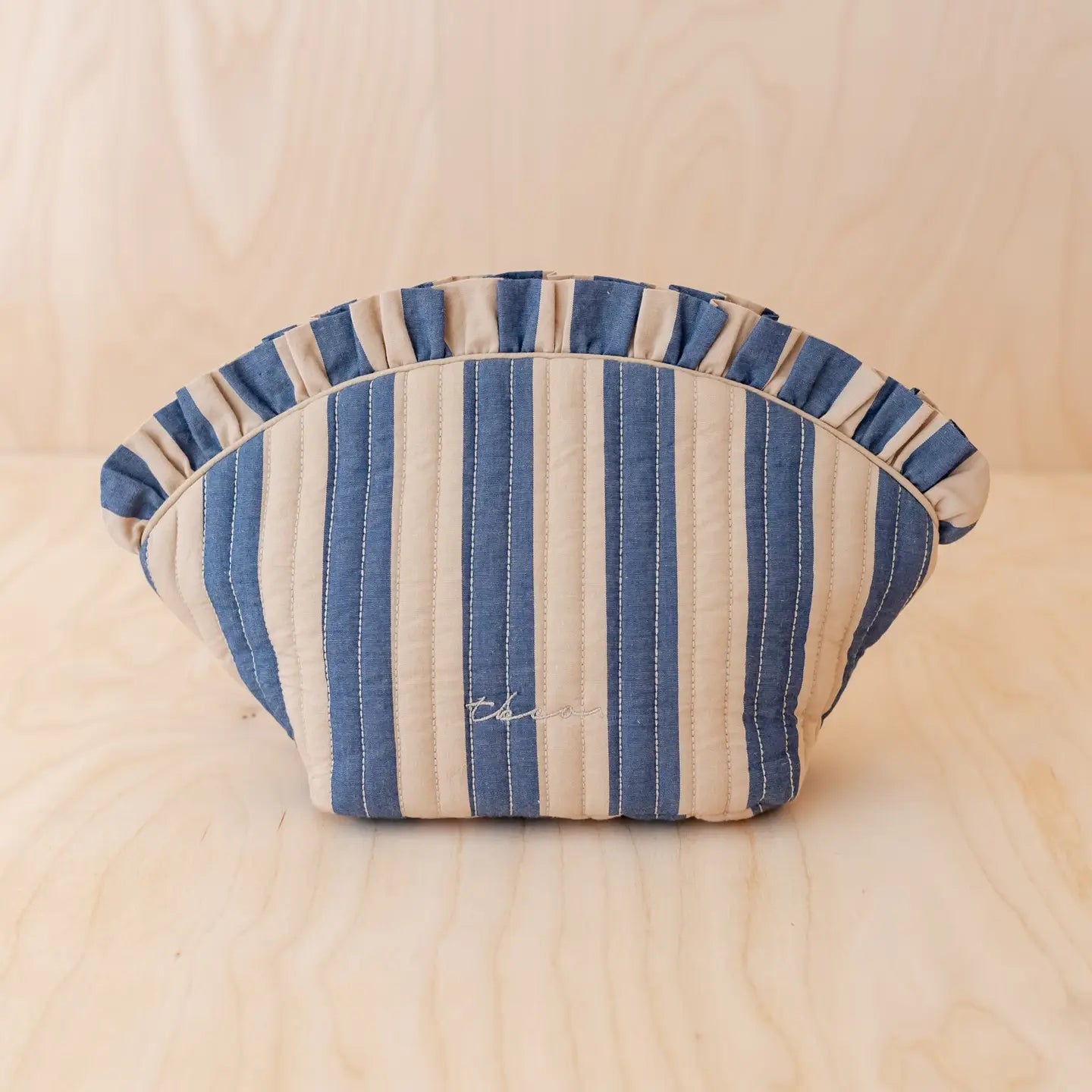 Cotton Wash Bag | Navy Stripe