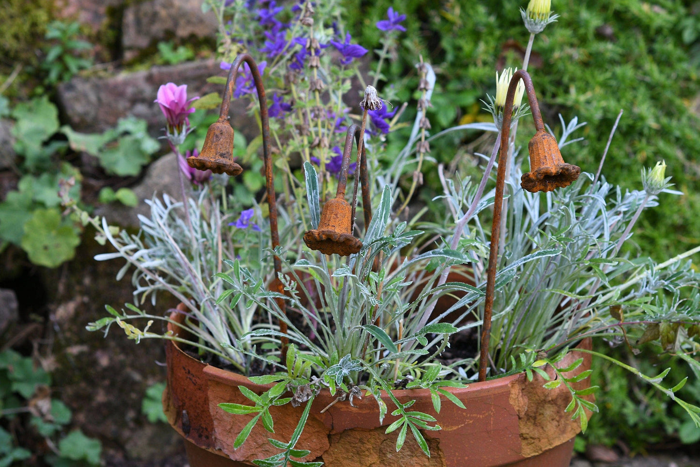 Metal Bluebells Garden Ornaments: One sculpture