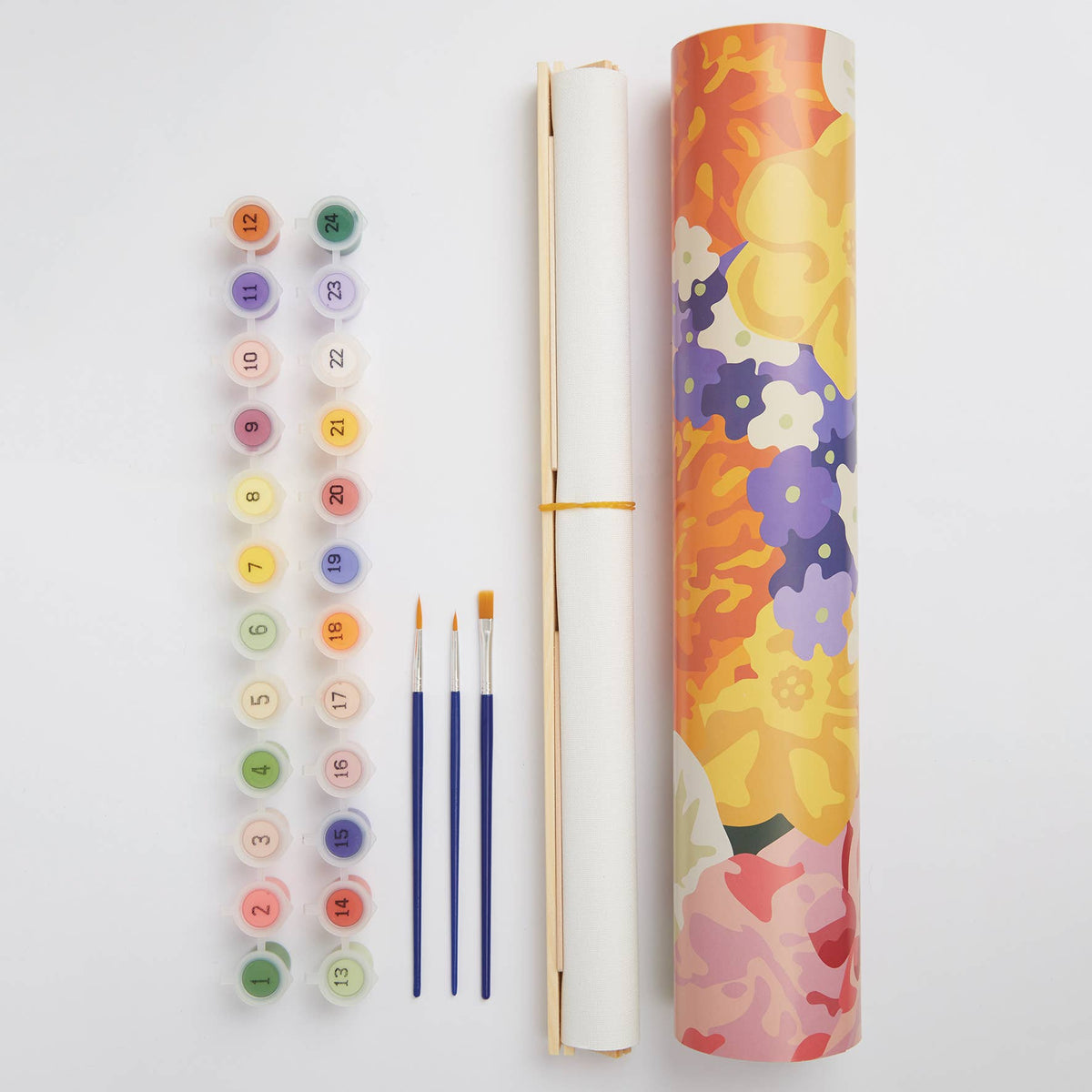 RHS Paint By Numbers Hanging Kit 24 Paints 400x500 mm Floral