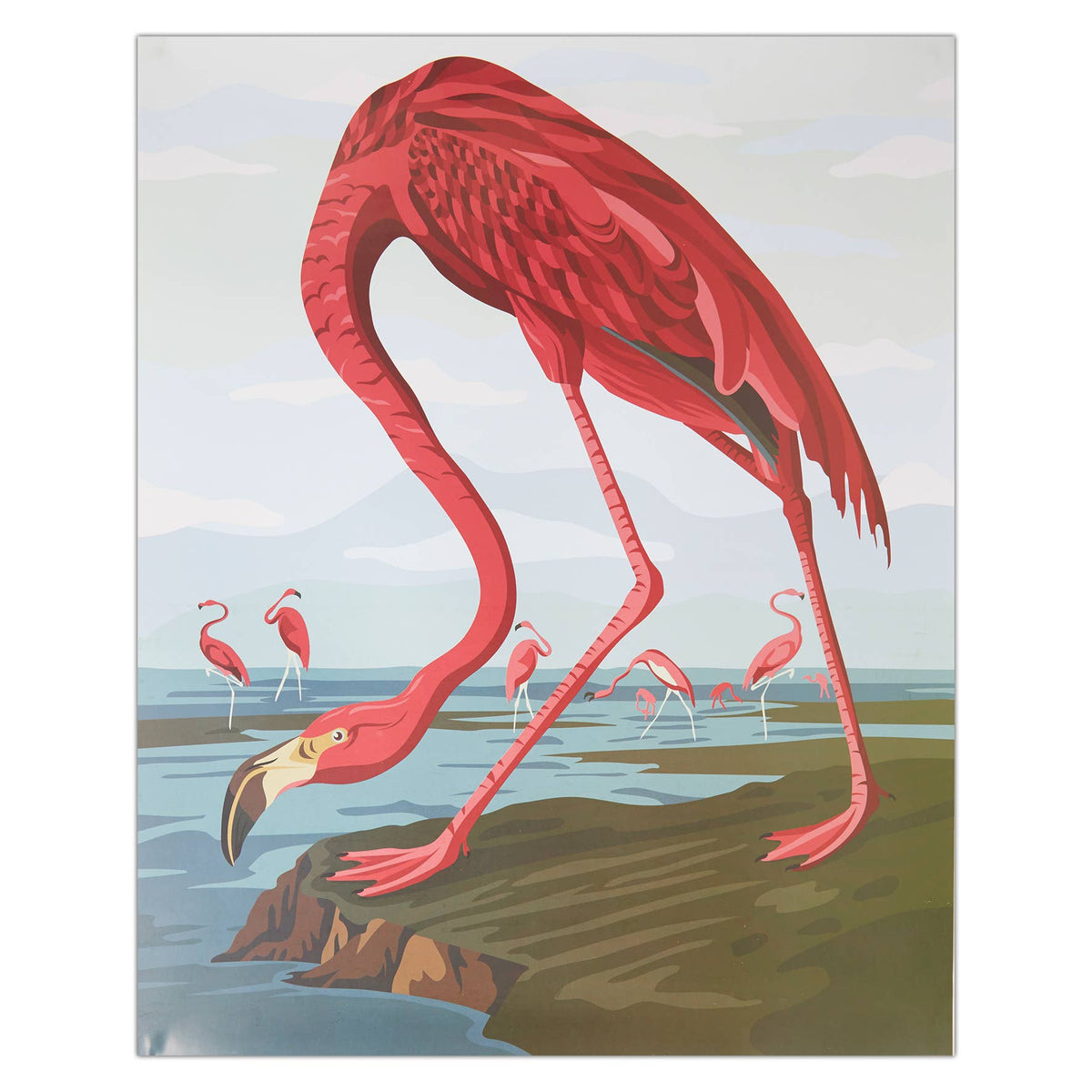 Natural History Museum Paint By Numbers Flamingo Hanging Kit