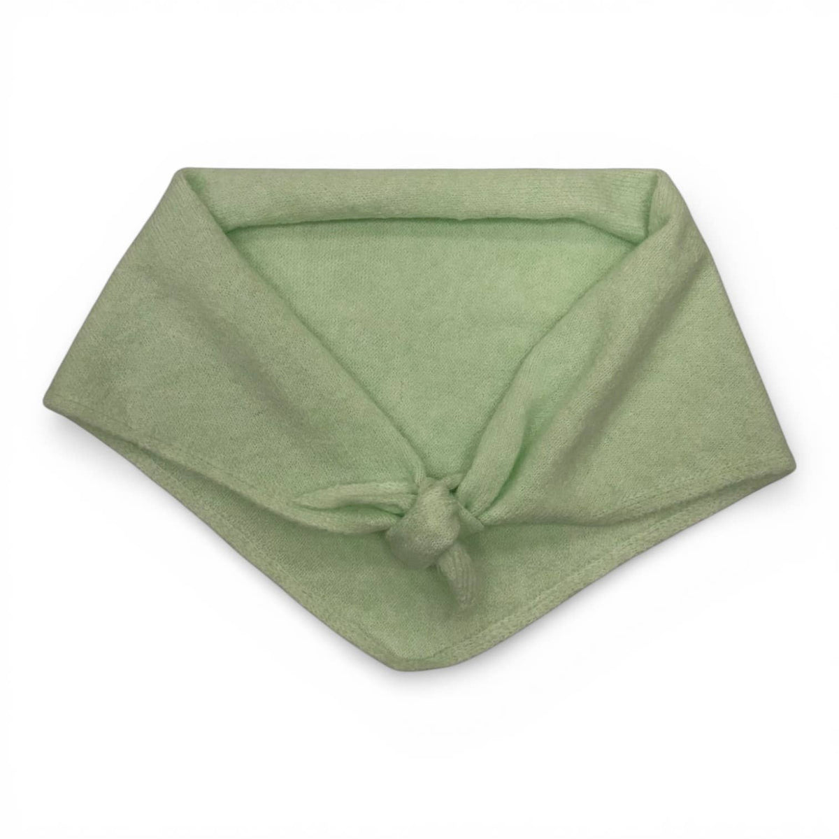 Triangle knitted wool scarf : Brown