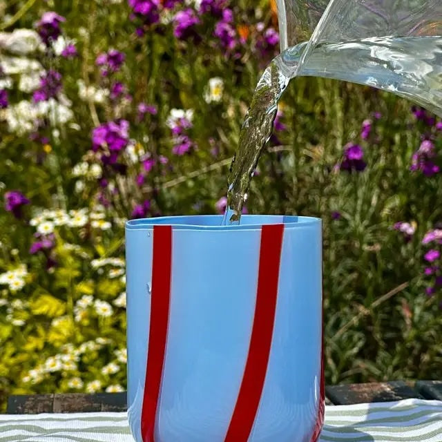 Atina Glassware - Blue & Red