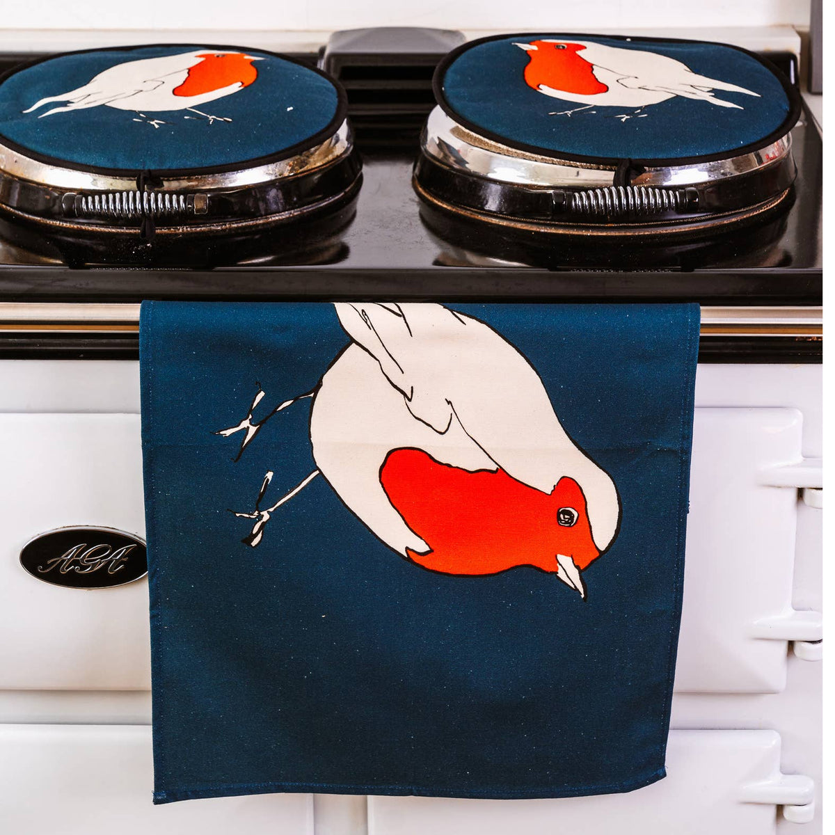 Robin Blue Tea Towel