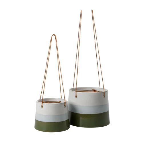 Collectors Hanging Pot Blue and Green 9.5cm