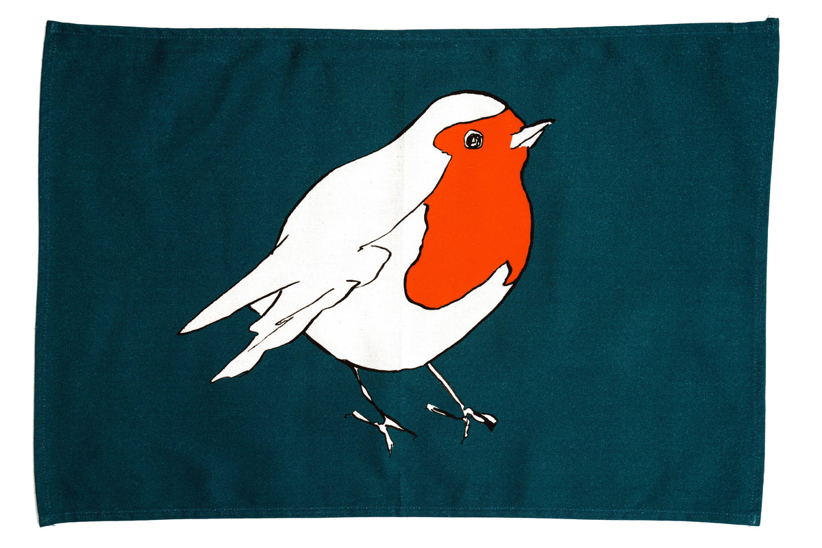 Robin Blue Tea Towel