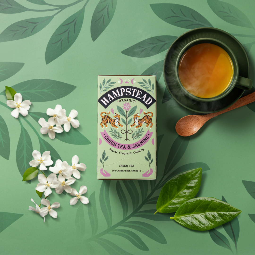 Hampstead Organic Green Tea & Jasmine Tea - 20 Tea Bags