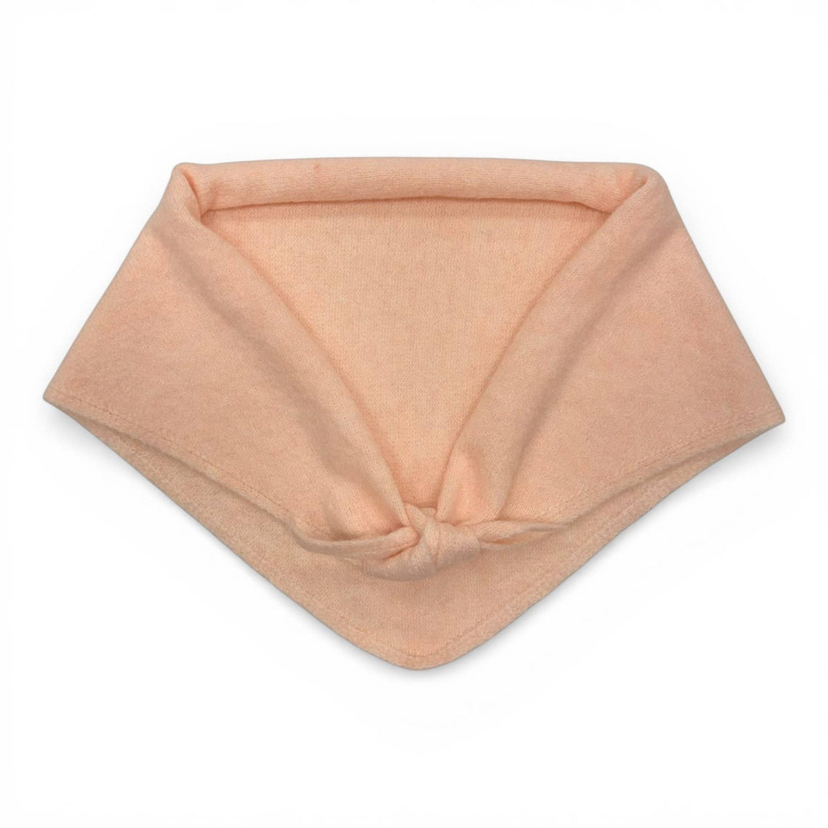Triangle knitted wool scarf : Brown
