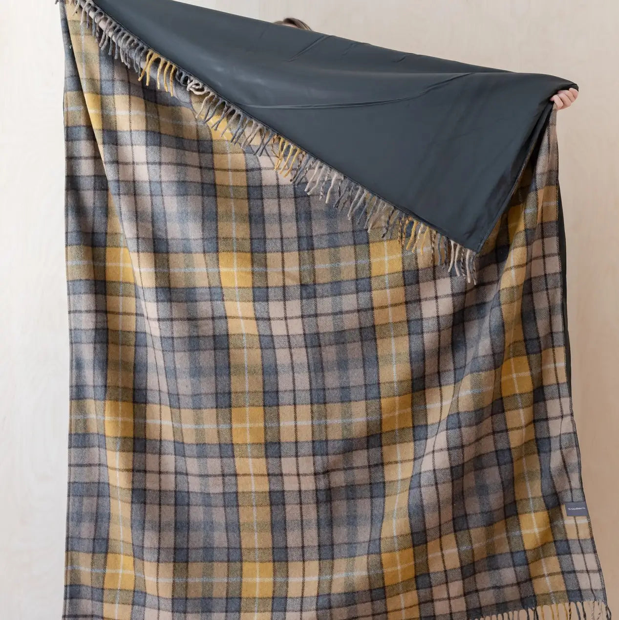 Recycled Wool Picnic Blanket | Buchanan Natural Tartan
