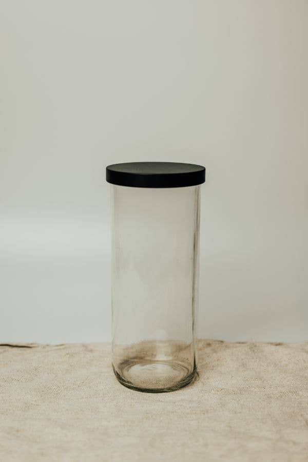 Glass utility storage jar - clear