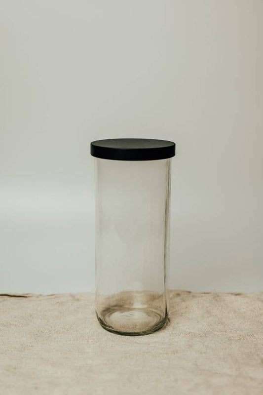Glass utility storage jar - clear