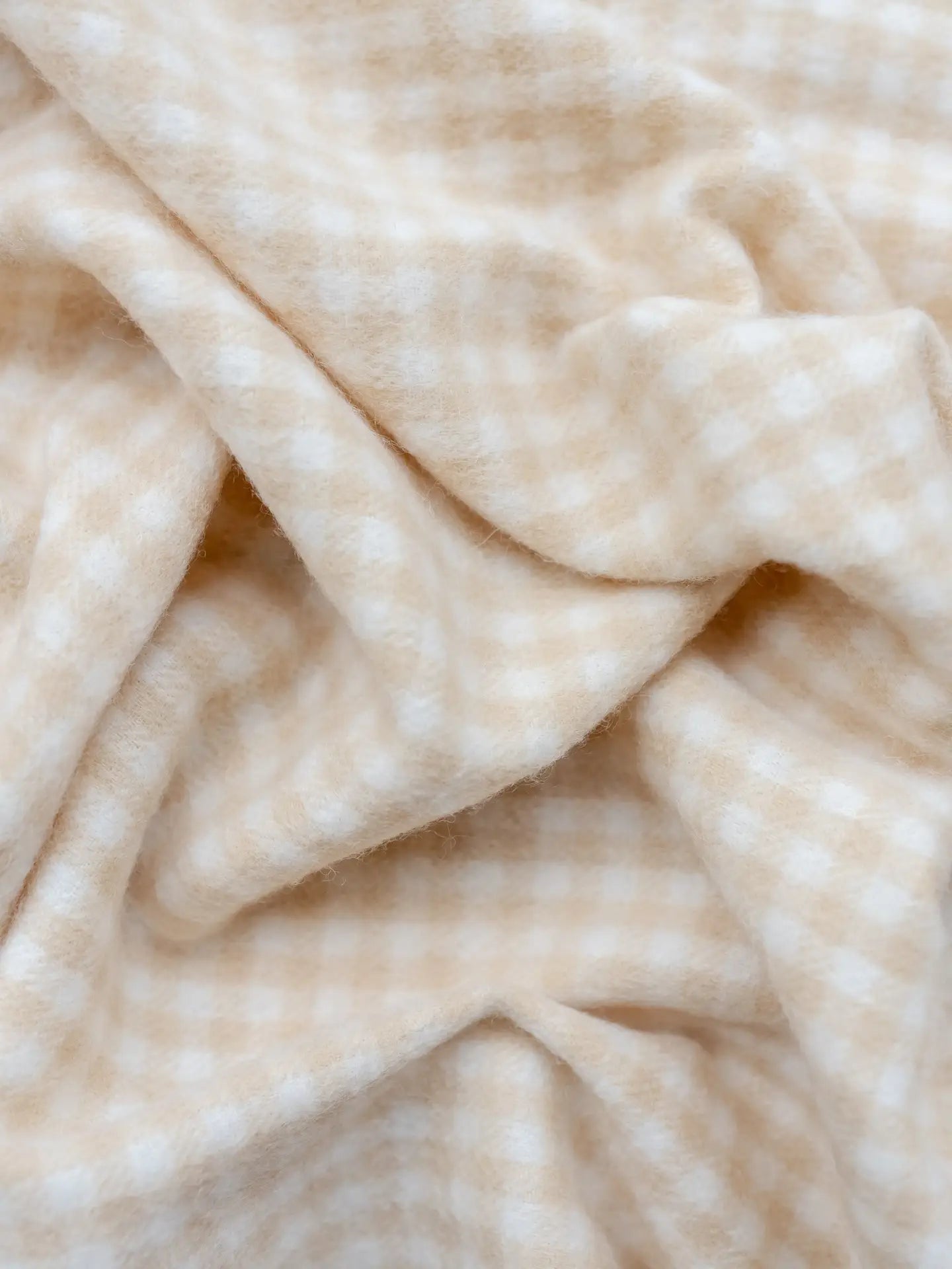 Lambswool Baby Blanket | Oatmeal Gingham