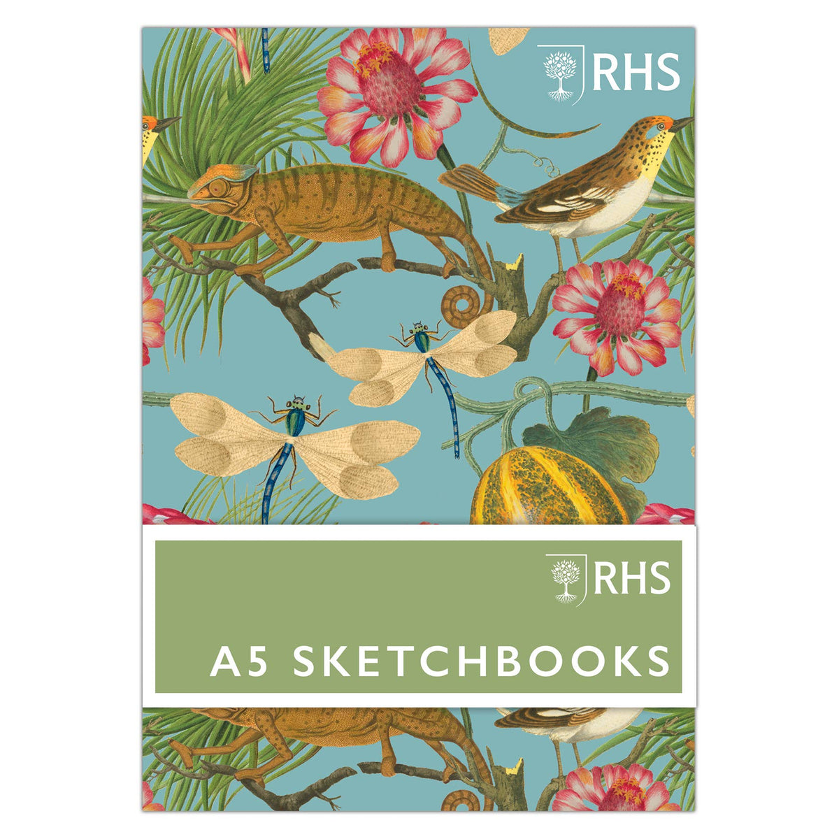 RHS A5 Sketchbooks, Pack of 3, Tropical, For Drawing