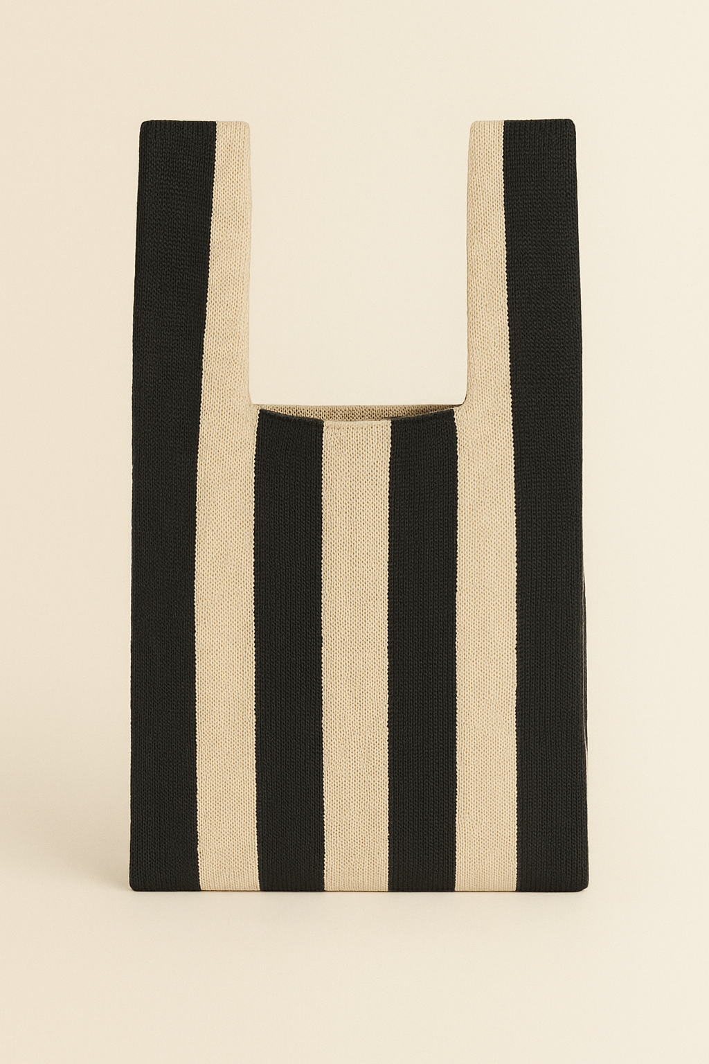 Classic Stripe – Knitted BAG: Black / Small
