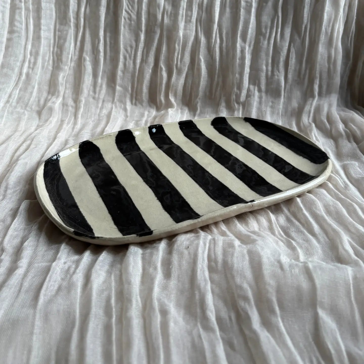 Stripe Large Platter