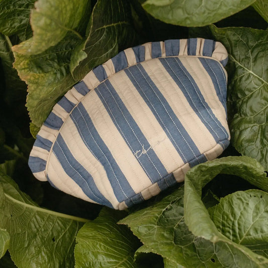 Cotton Wash Bag | Navy Stripe
