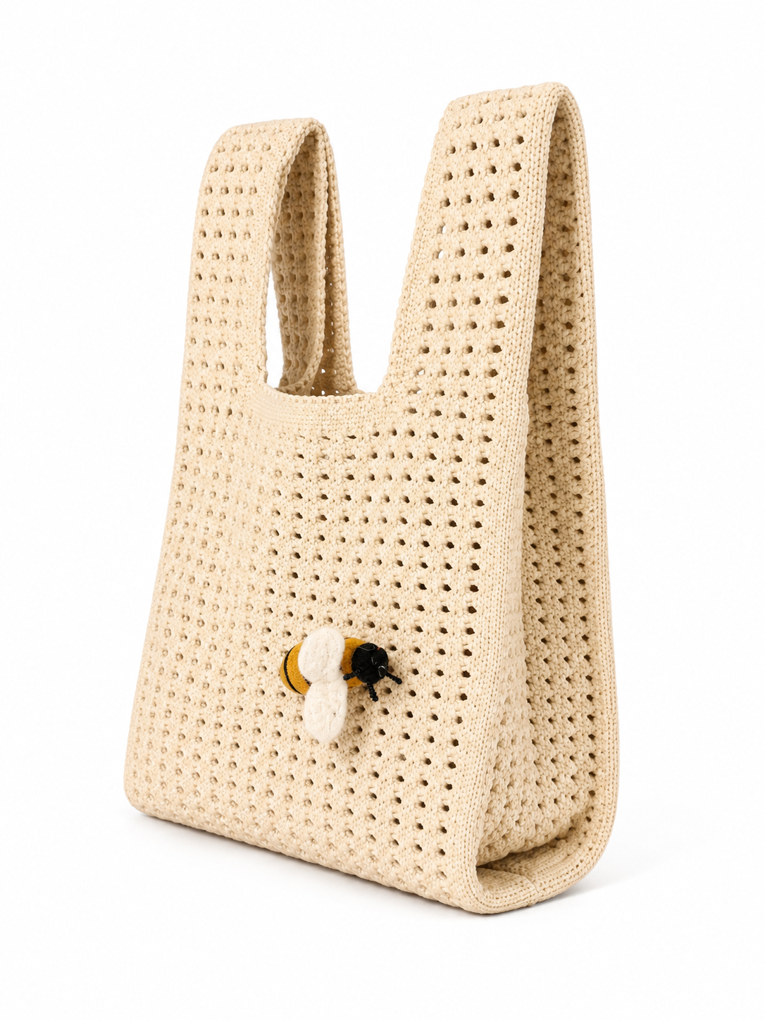 Open Weave Essentials - Knitted Bag: Black / Medium