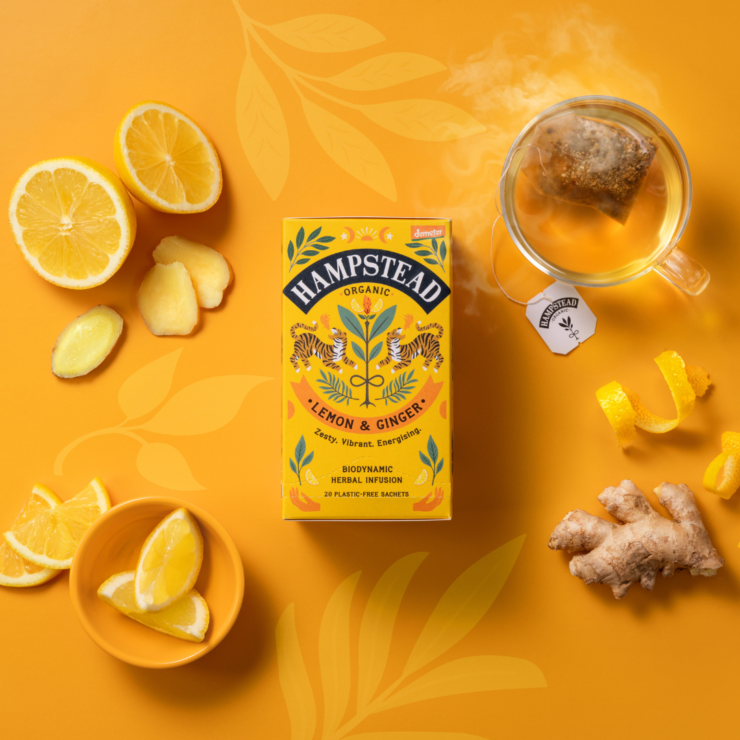 Hampstead Tea Organic Lemon & Ginger Tea - 20 Tea Bags