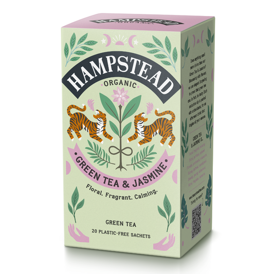 Hampstead Organic Green Tea & Jasmine Tea - 20 Tea Bags