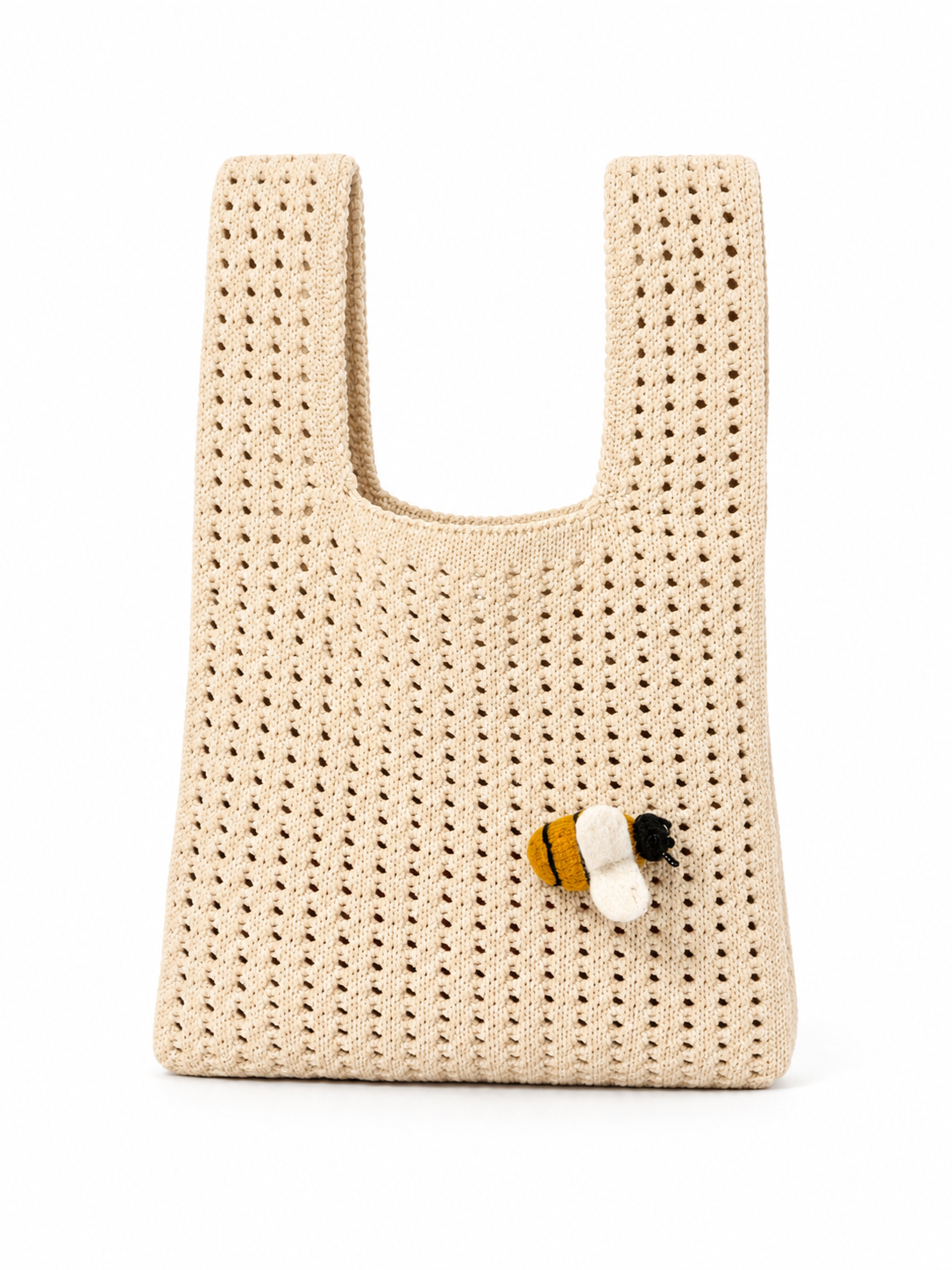 Open Weave Essentials - Knitted Bag: Black / Medium