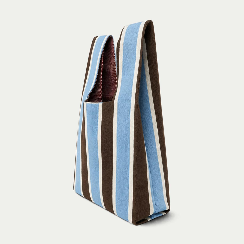 Campus Club Collection - Knitted bag: Blue and brown / Medium