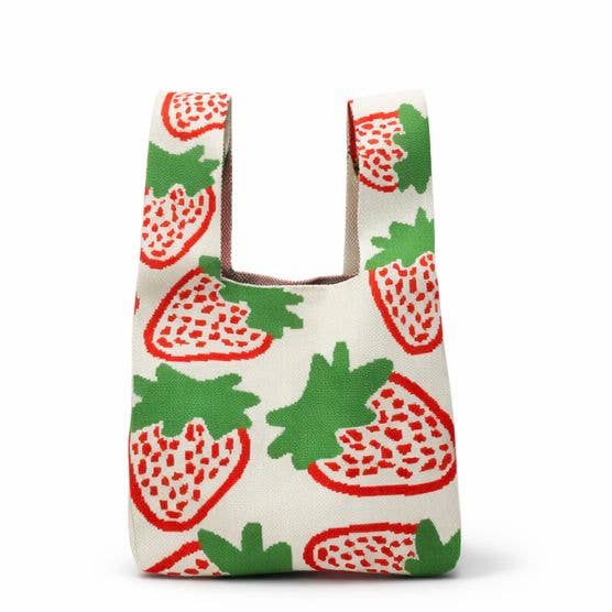 Berry Sweet - Knitted Bag: Cream / Medium