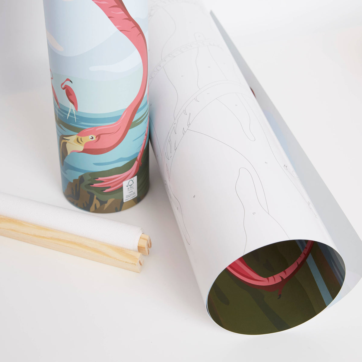 Natural History Museum Paint By Numbers Flamingo Hanging Kit