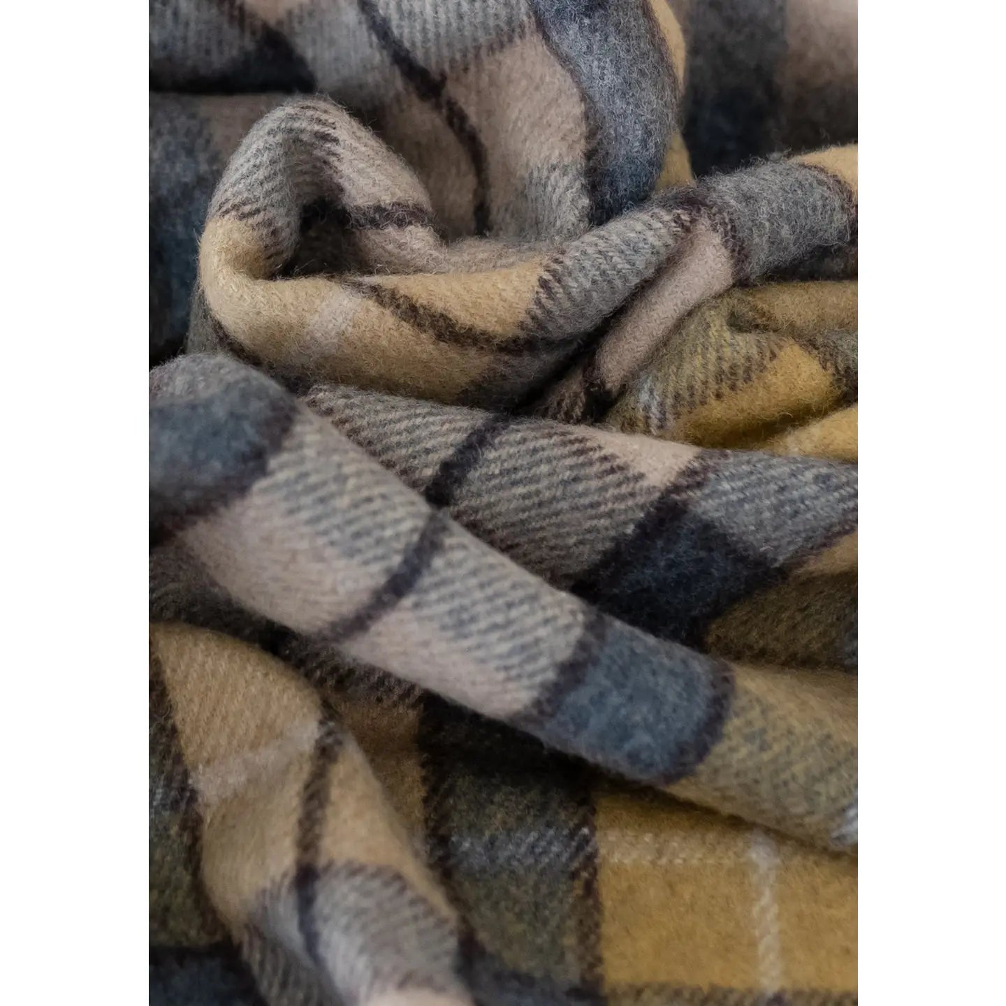 Recycled Wool Picnic Blanket | Buchanan Natural Tartan