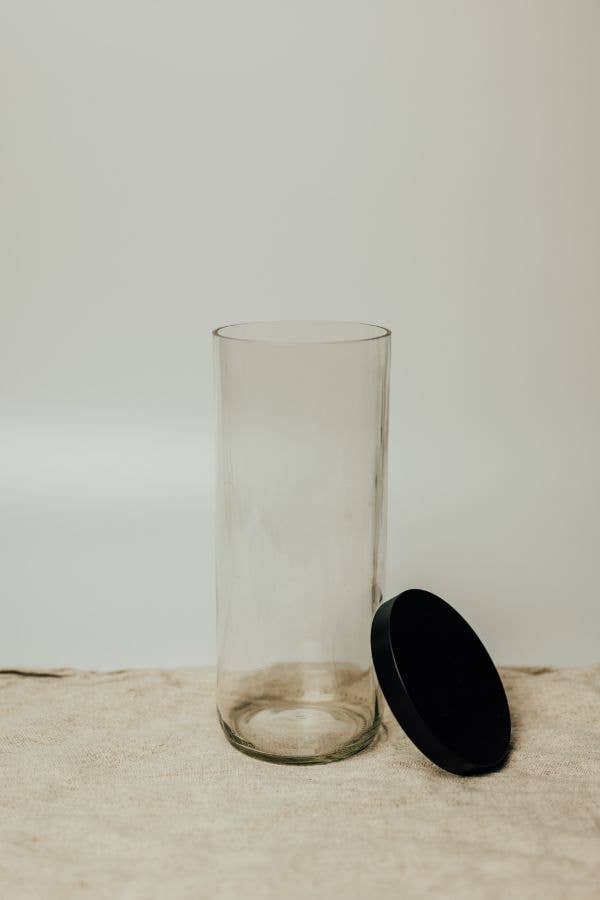 Glass utility storage jar - clear