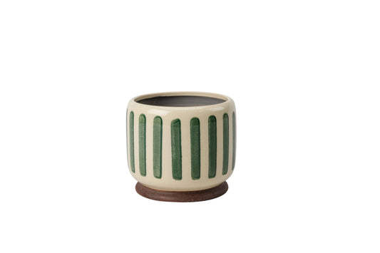 NEW Collectors Indoor Pot 13cm Green Stripe