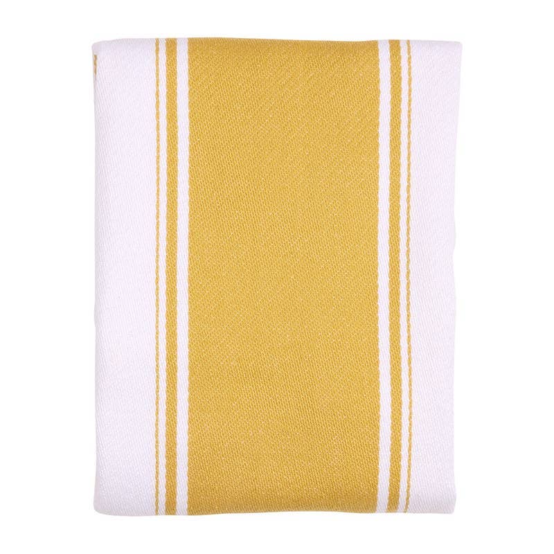 Love Colour Striped Tea Towel, Ochre