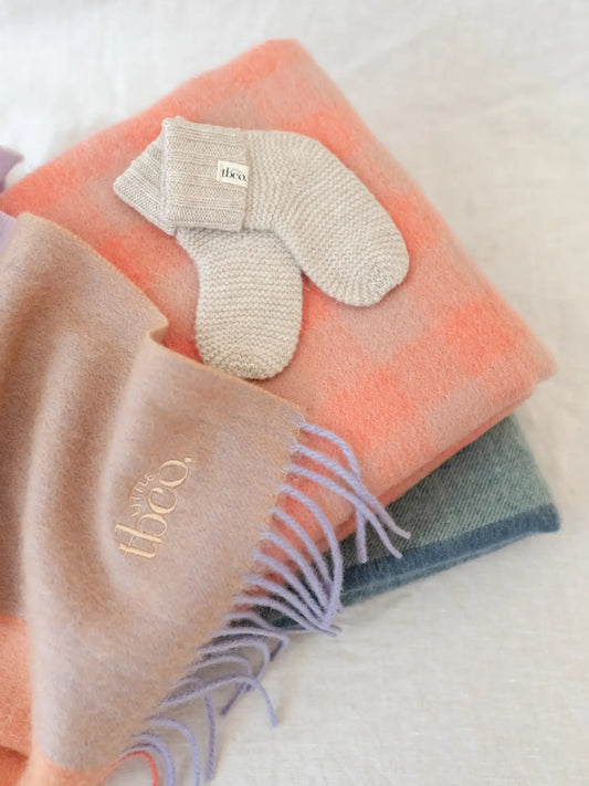 Merino Wool Baby Socks | Oatmeal Melange