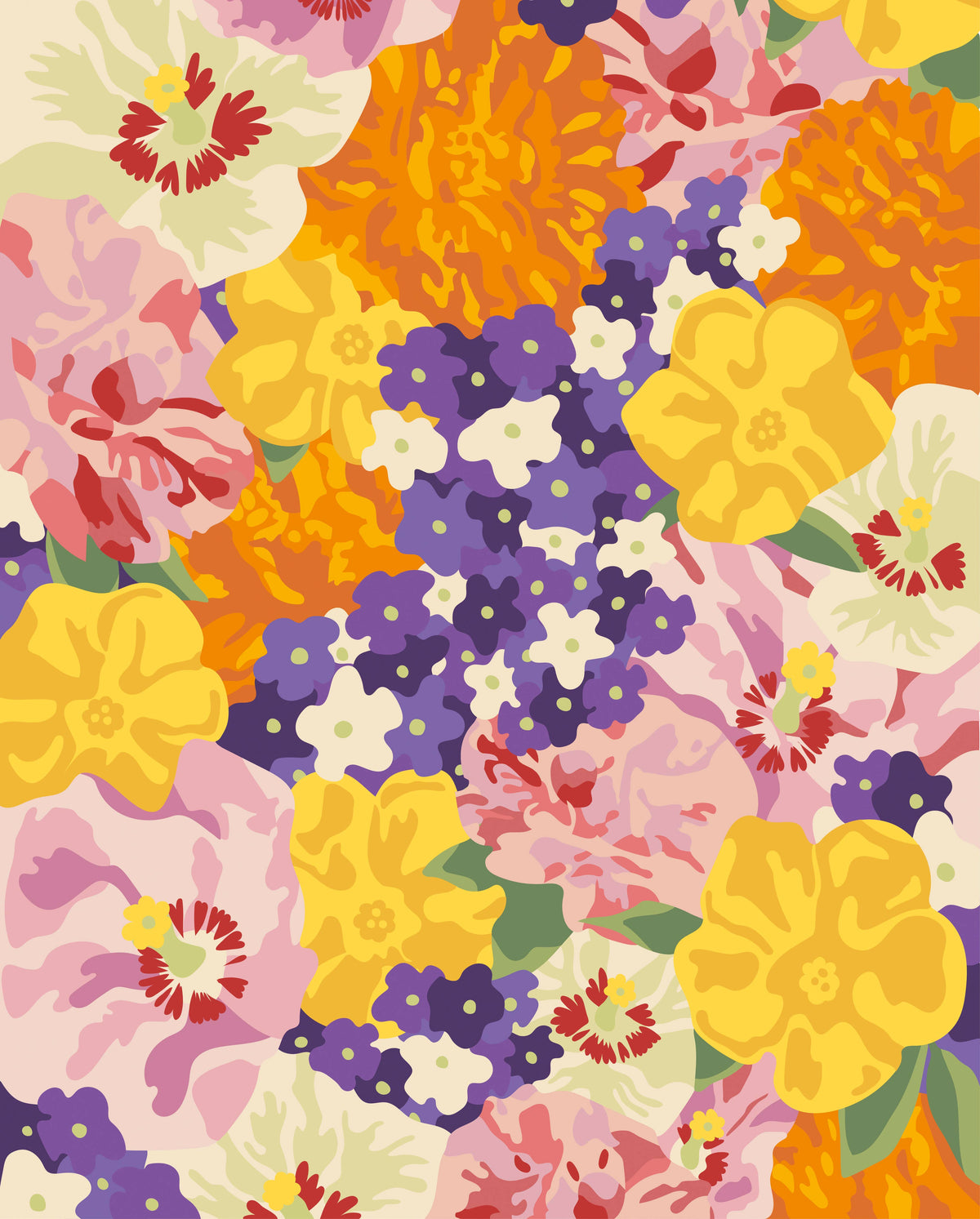 RHS Paint By Numbers Hanging Kit 24 Paints 400x500 mm Floral