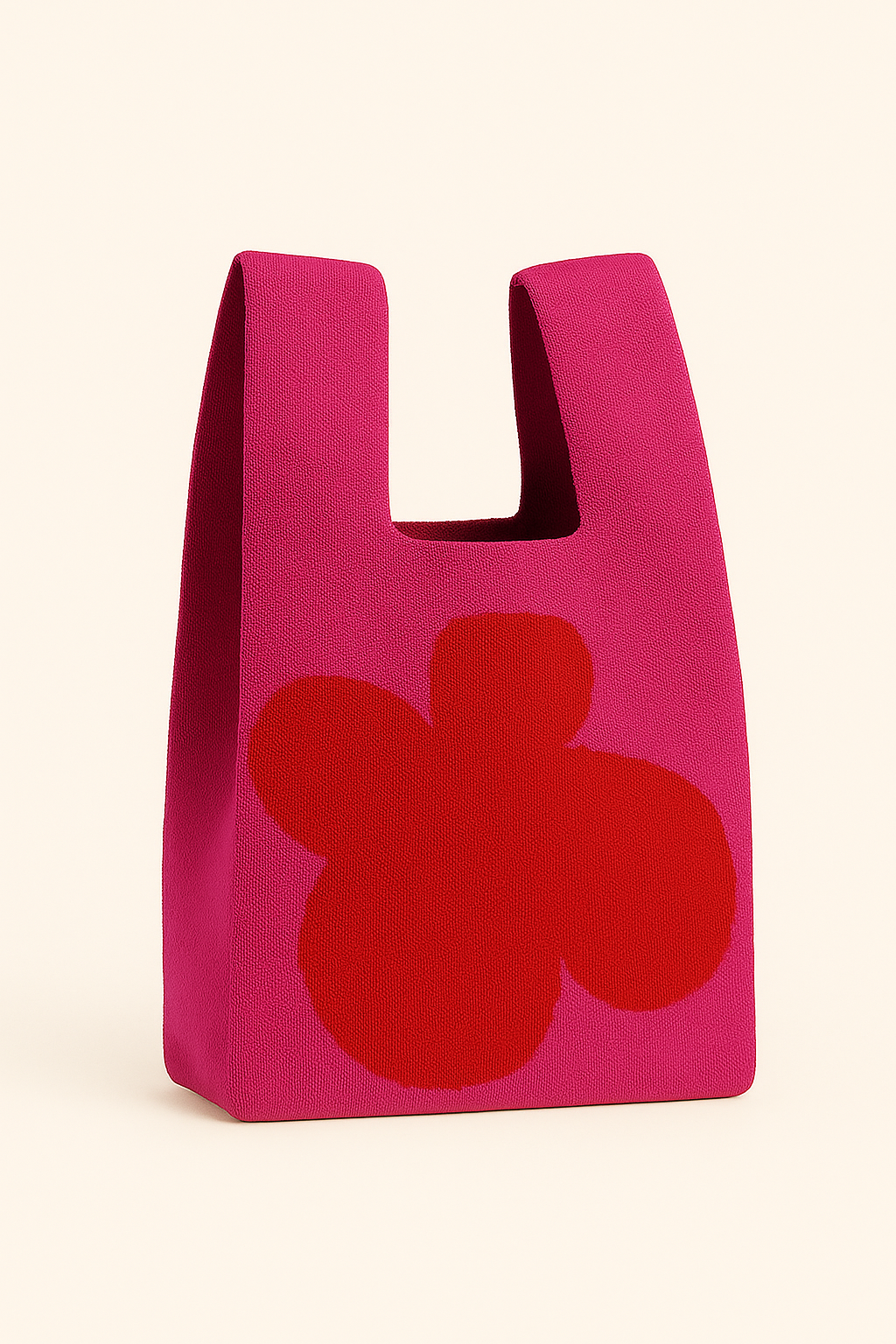 Pop Petal Collection - Knitted Bag: Red / Medium