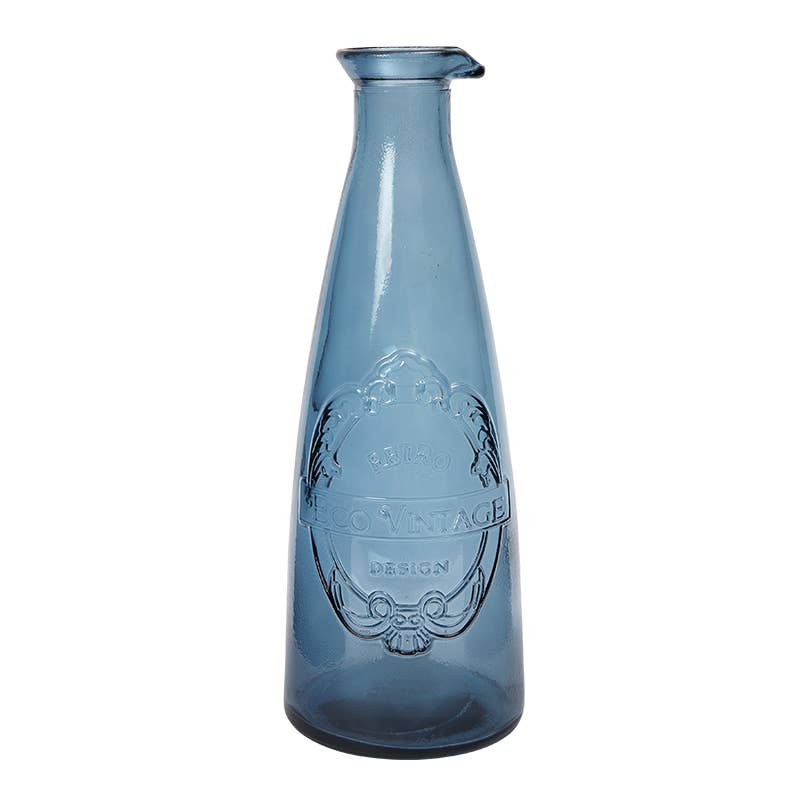 Sintra Recycled Glass Carafe - Ink Blue