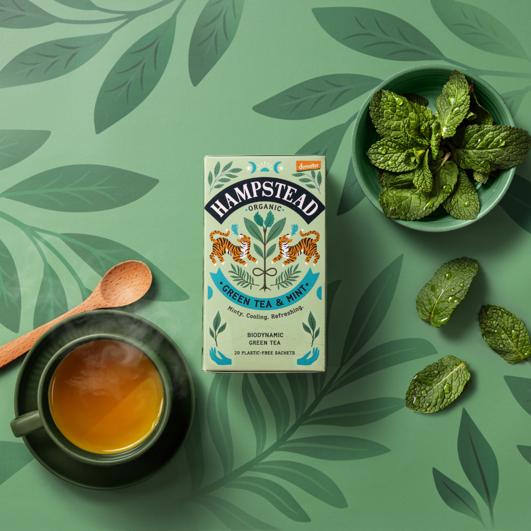 Hampstead Organic Green & Mint Tea Bags - 20 Tea Bags